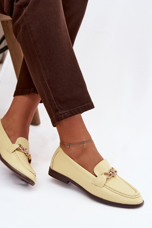 Mocassini Femminile Con decorazioni Detalem colore giallo Rosynne