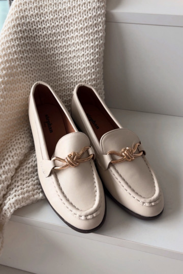 Mocassini Femminile Con decorazioni Detalem colore avorio Rosynne 2