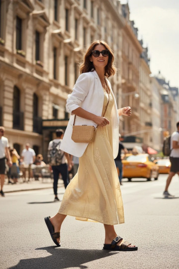 Pantofole da donna con fibbie dorate, colore nero