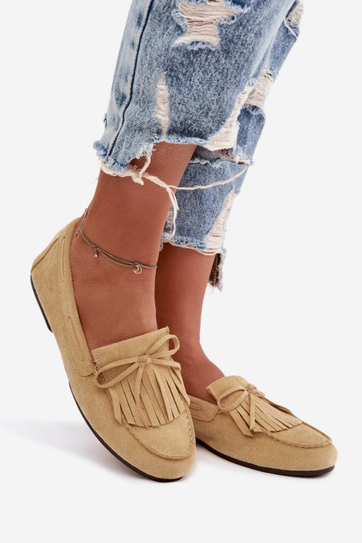 mocassini da donna con frange colore giallo Janelisse