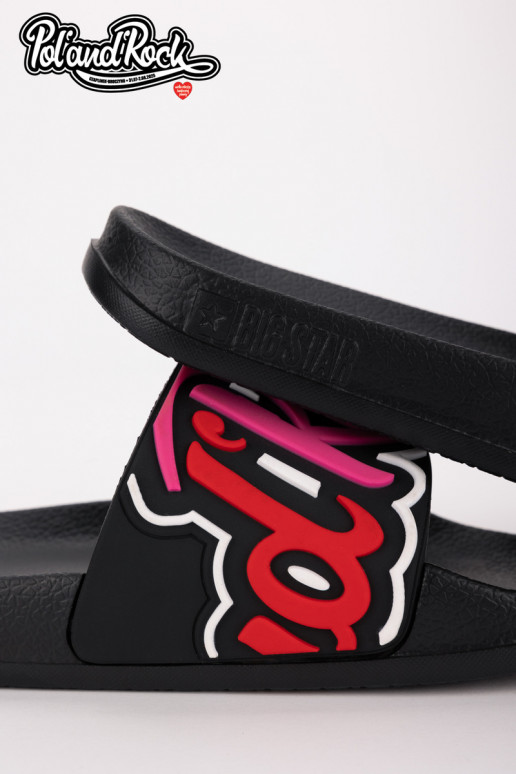 Pantofole Pol'and'Rock Festival X Big Star SS174508 colore nero