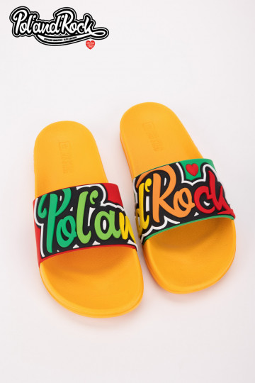 Pantofole Pol'and'Rock Festival X Big Star SS174507 colore giallo 2
