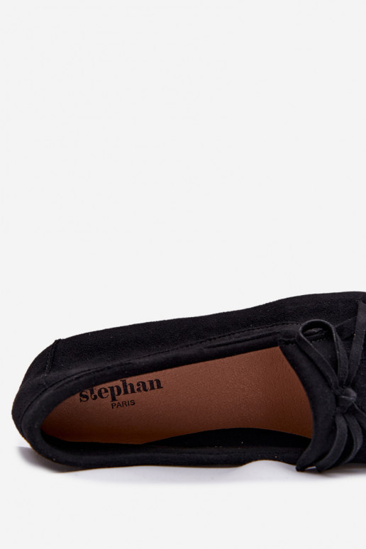 mocassini da donna con frange colore nero Janelisse