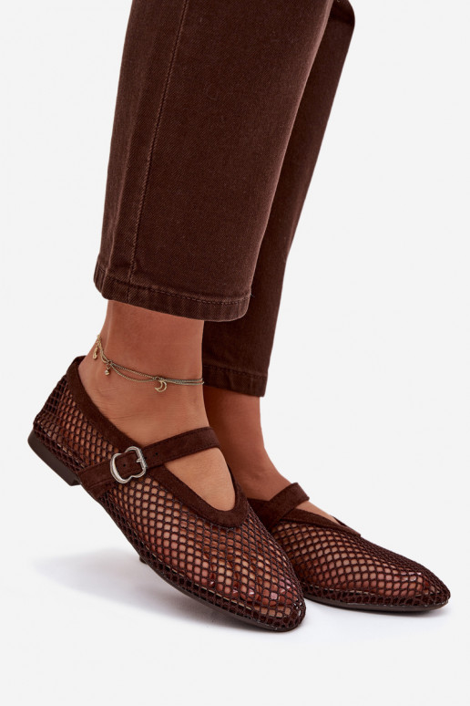 griglia Ballerine con cinghie CzekoladoAe Pherina