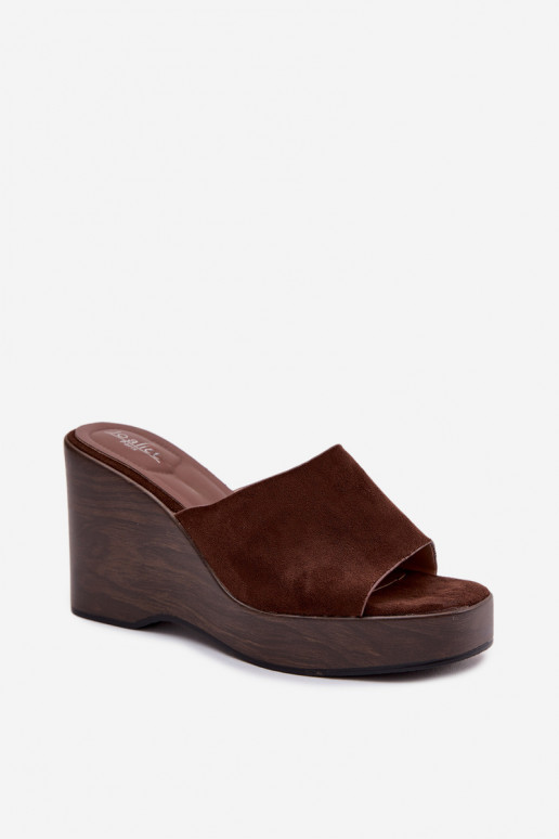 Pantofole da donna Su un cuneo CzekoladoAe Ravelia