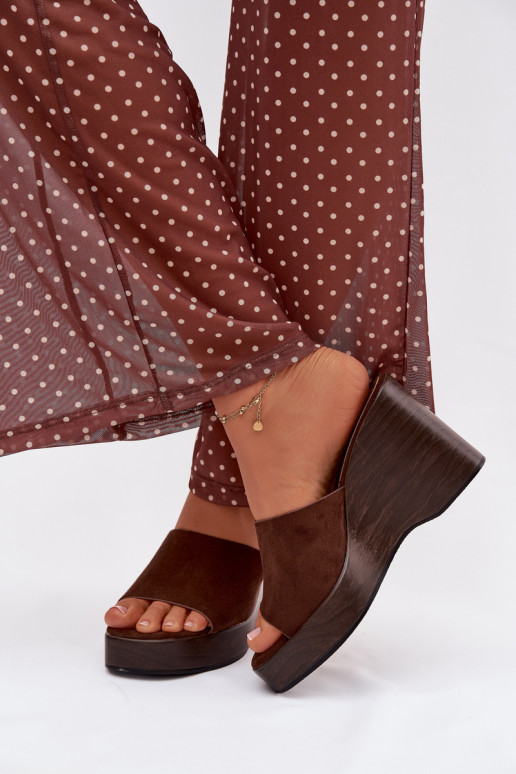 Pantofole da donna Su un cuneo CzekoladoAe Ravelia