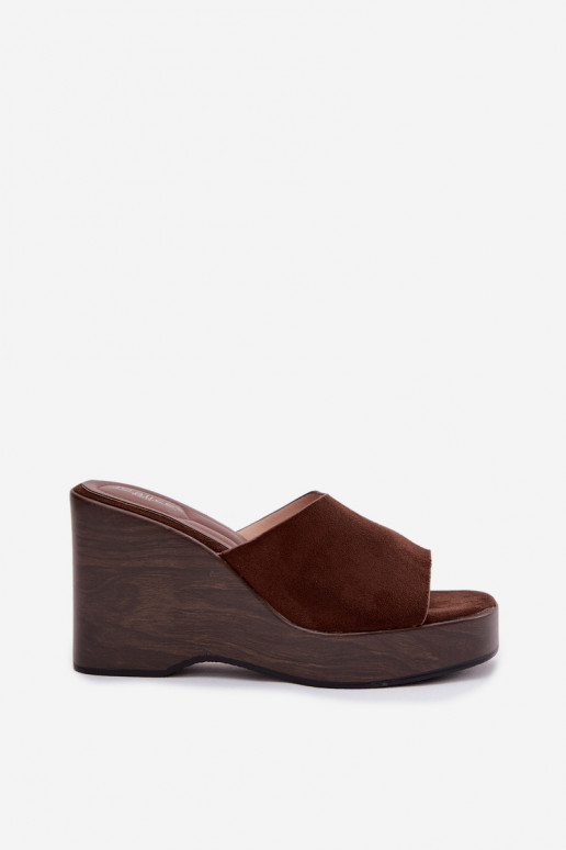 Pantofole da donna Su un cuneo CzekoladoAe Ravelia