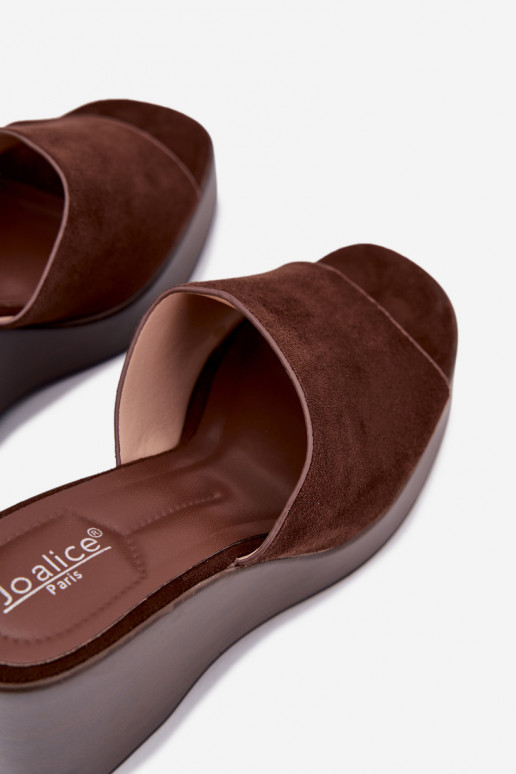 Pantofole da donna Su un cuneo CzekoladoAe Ravelia