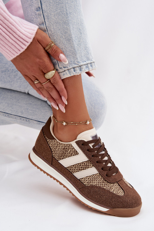 scarpe da ginnastica Scarpe modello sneakers Femminile colore marrone Soretta