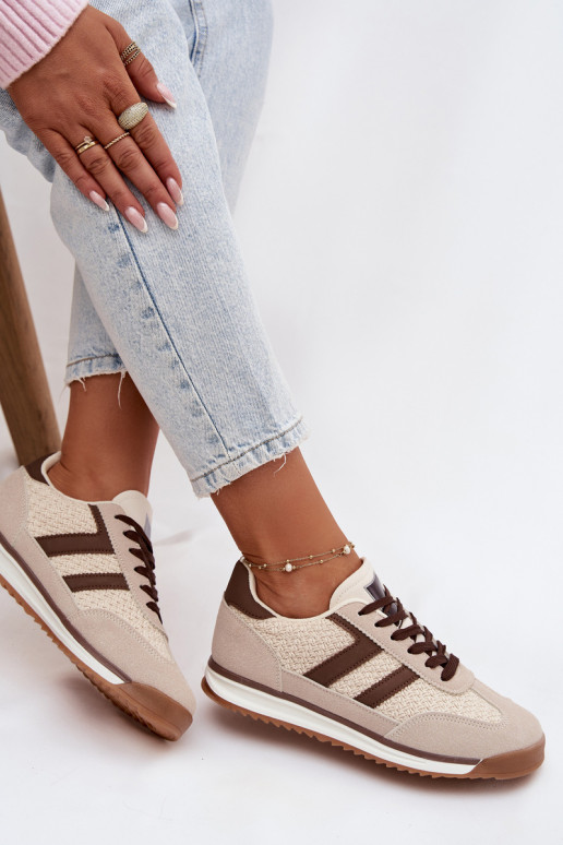 scarpe da ginnastica Scarpe modello sneakers Femminile beige Soretta