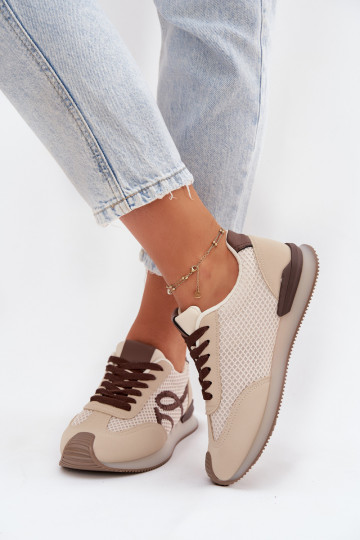 Scarpe modello sneakers scarpe da ginnastica Femminile beige-colore marrone Tarlisse 2