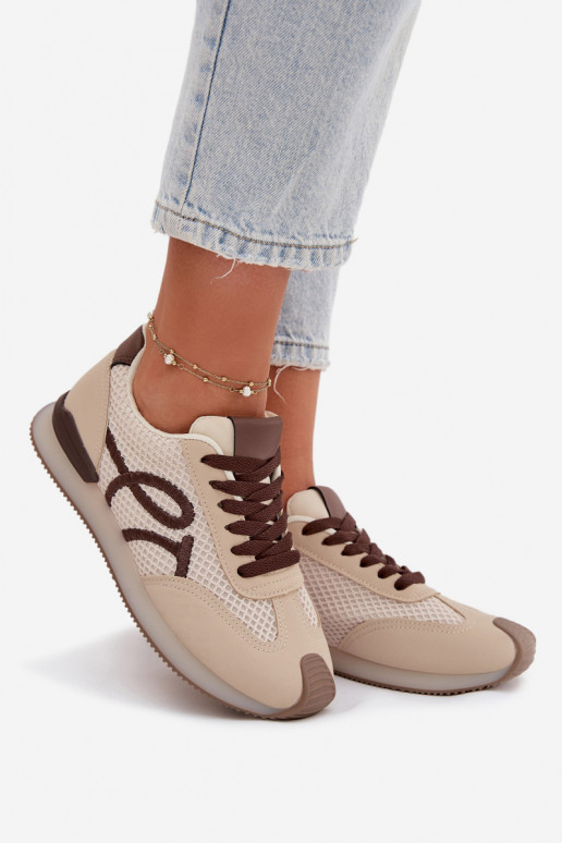 Scarpe modello sneakers scarpe da ginnastica Femminile beige-colore marrone Tarlisse