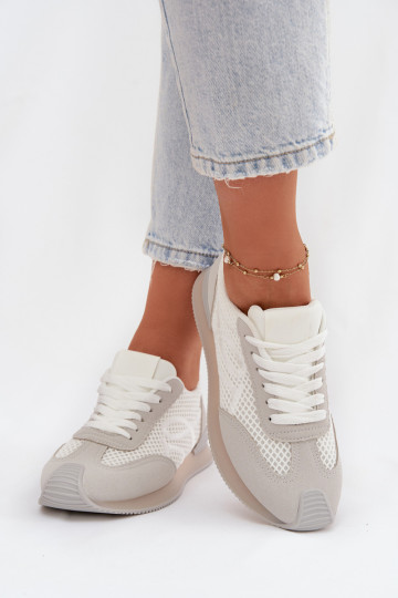 Scarpe modello sneakers scarpe da ginnastica Femminile Bianco-colore grigio Tarlisse