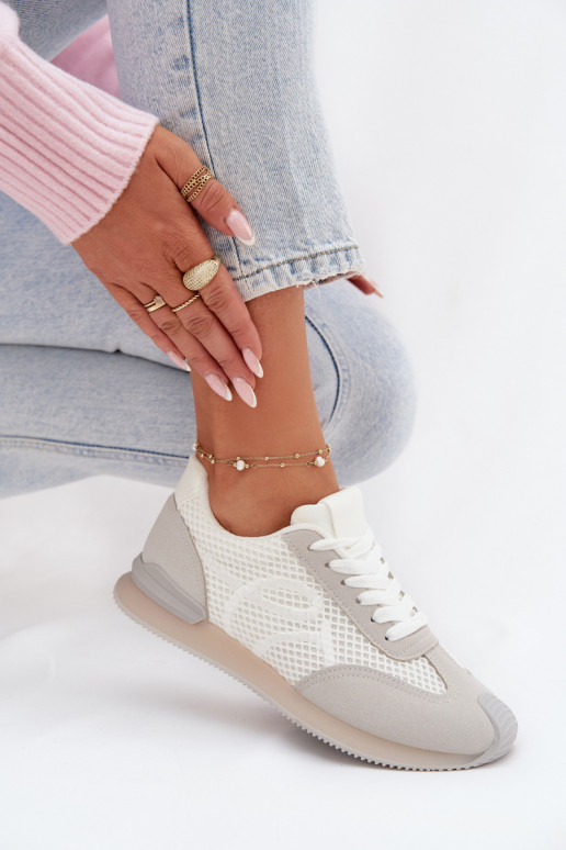 Scarpe modello sneakers scarpe da ginnastica Femminile Bianco-colore grigio Tarlisse