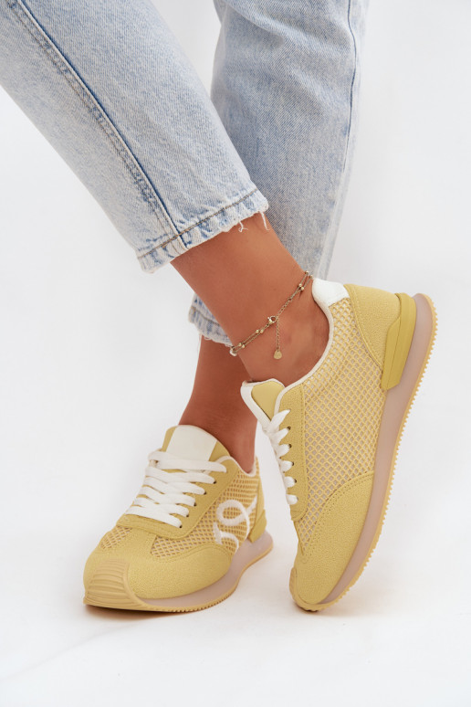 Scarpe modello sneakers scarpe da ginnastica Femminile colore giallo Tarlisse