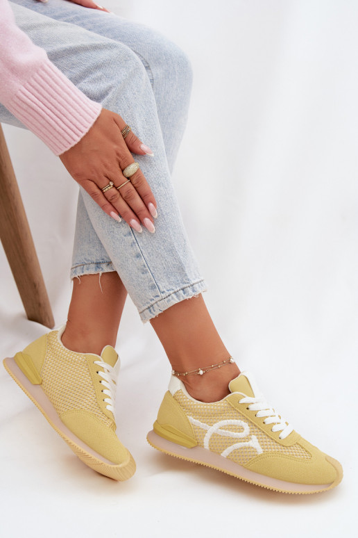 Scarpe modello sneakers scarpe da ginnastica Femminile colore giallo Tarlisse