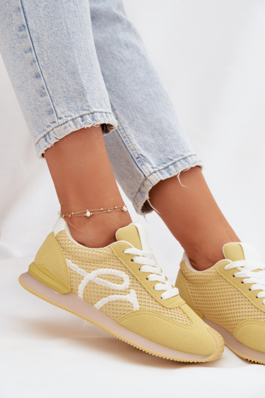 Scarpe modello sneakers scarpe da ginnastica Femminile colore giallo Tarlisse