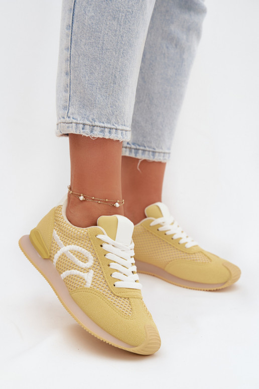 Scarpe modello sneakers scarpe da ginnastica Femminile colore giallo Tarlisse