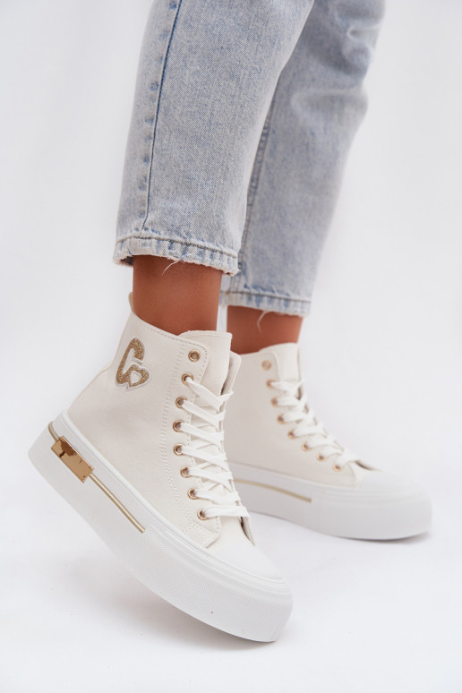 Scarpe per il tempo libero con una piattaforma Colore bianco Meloria