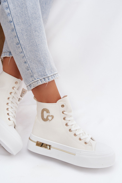 Scarpe per il tempo libero con una piattaforma Colore bianco Meloria