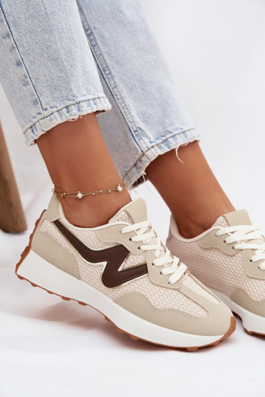 scarpe da ginnastica Femminile con una piattaforma beige Janelora