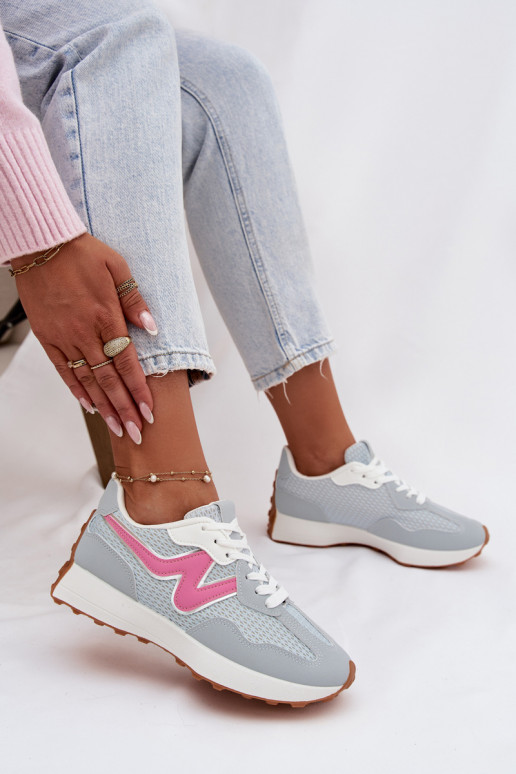 scarpe da ginnastica Femminile con una piattaforma colore blu Janelora