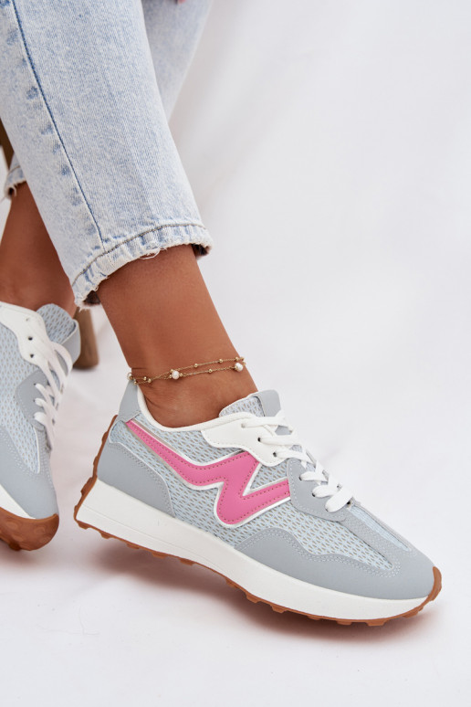 scarpe da ginnastica Femminile con una piattaforma colore blu Janelora