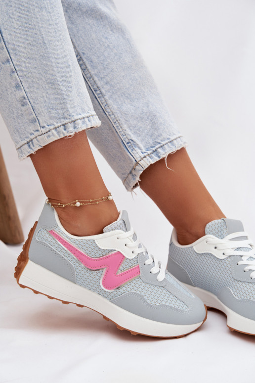 scarpe da ginnastica Femminile con una piattaforma colore blu Janelora