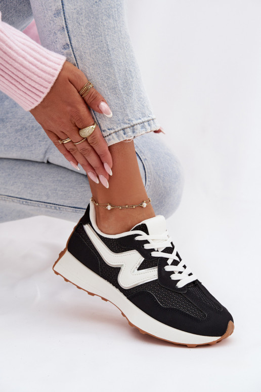 scarpe da ginnastica Femminile con una piattaforma colore nero Janelora