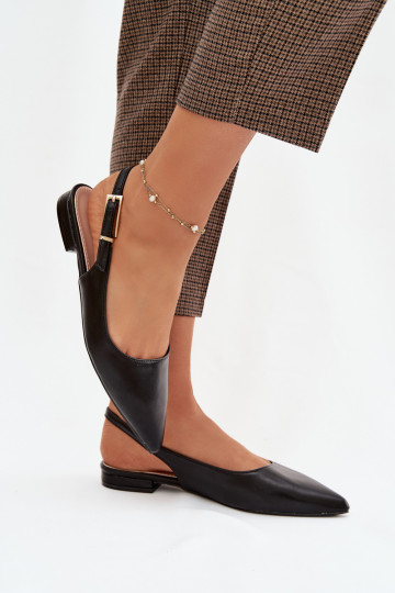 Ballerine con fibbie dorate colore nero Iverelle 2