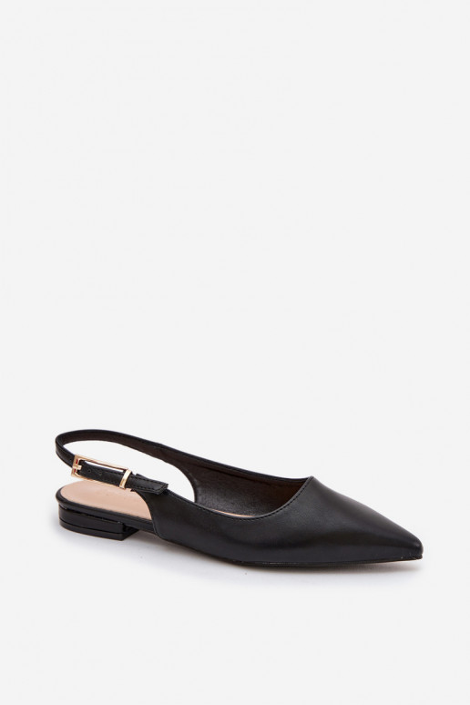 Ballerine con fibbie dorate colore nero Iverelle