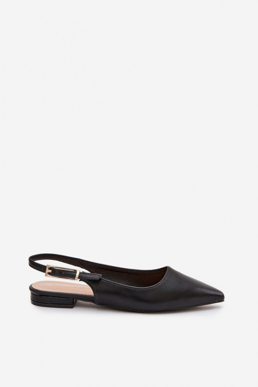 Ballerine con fibbie dorate colore nero Iverelle