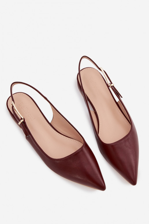 Ballerine con fibbie dorate Borgogna Iverelle