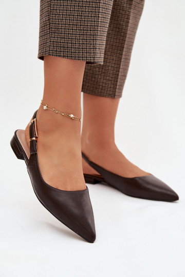 Ballerine con fibbie dorate CzekoladoAe Iverelle 2