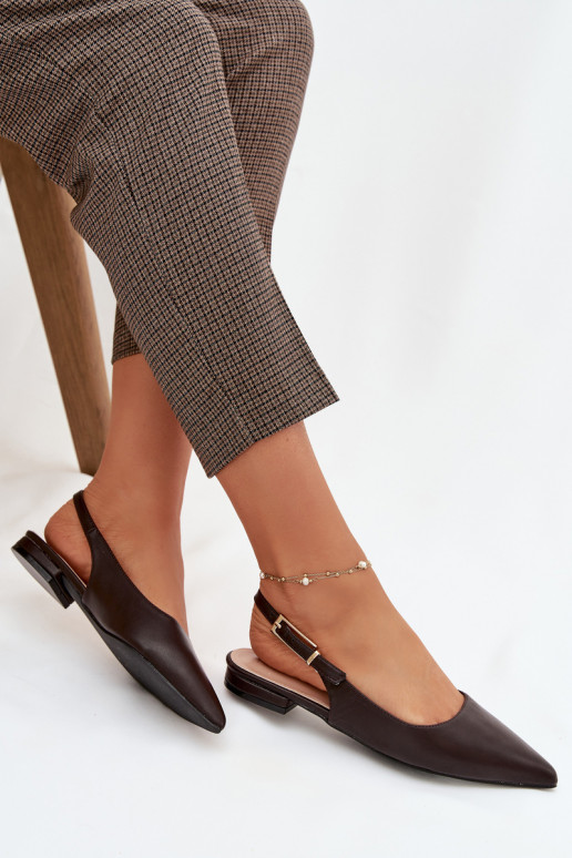 Ballerine con fibbie dorate CzekoladoAe Iverelle
