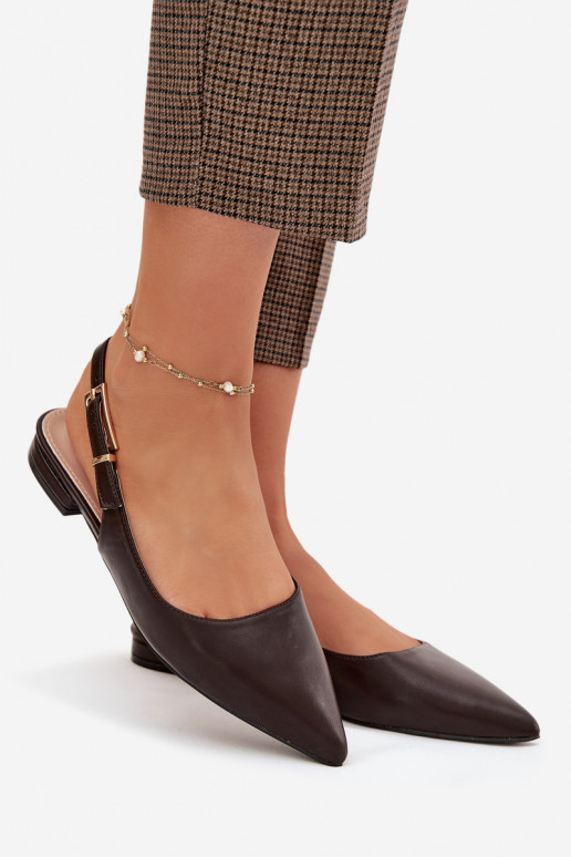 Ballerine con fibbie dorate CzekoladoAe Iverelle