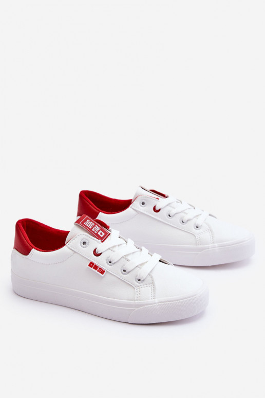 Sneaker in pelle naturale Big Star EE274311 Bianco-colore rosso