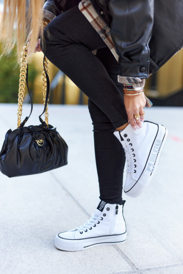 Sneaker con plateau alto Big Star II274014 Colore bianco