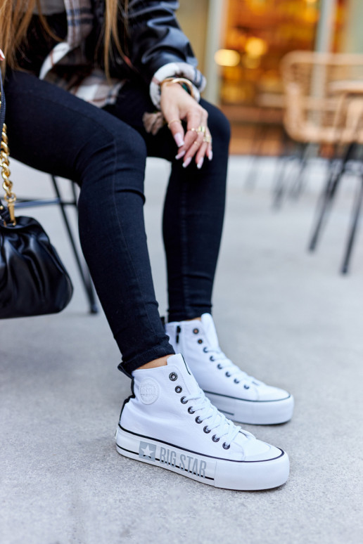 Sneaker con plateau alto Big Star II274014 Colore bianco