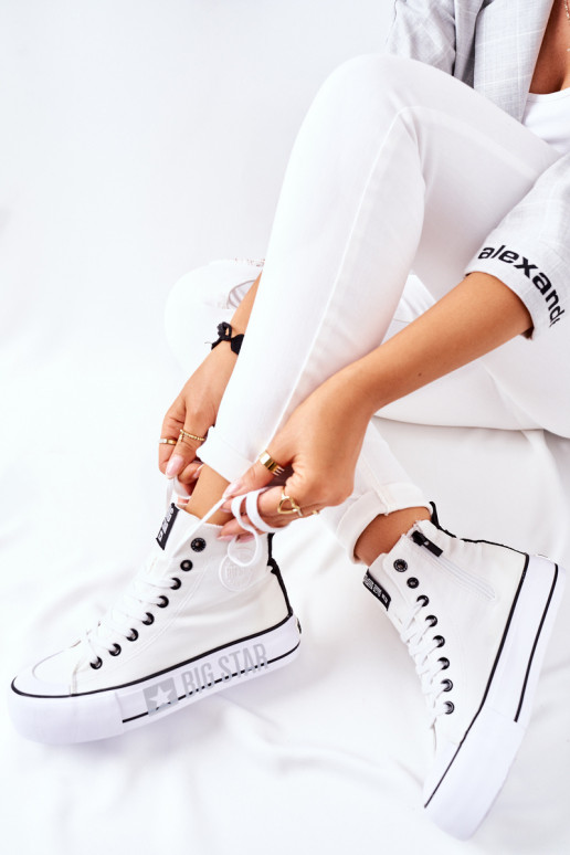 Sneaker con plateau alto Big Star II274014 Colore bianco