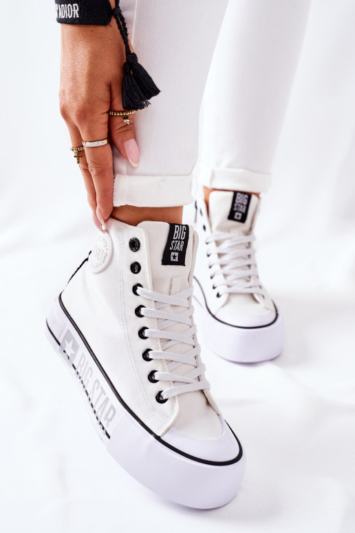 Sneaker con plateau alto Big Star II274014 Colore bianco
