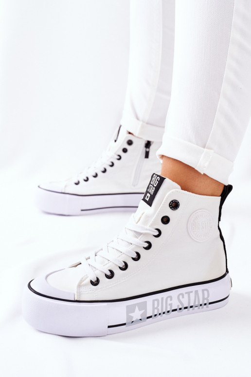 Sneaker con plateau alto Big Star II274014 Colore bianco