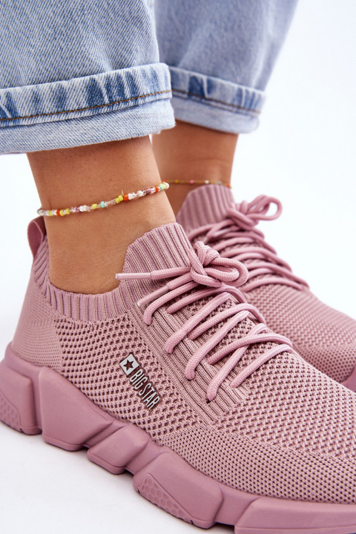 Femminile  Scarpe modello sneakers Memory Foam System Big Star JJ274266 colore rosa