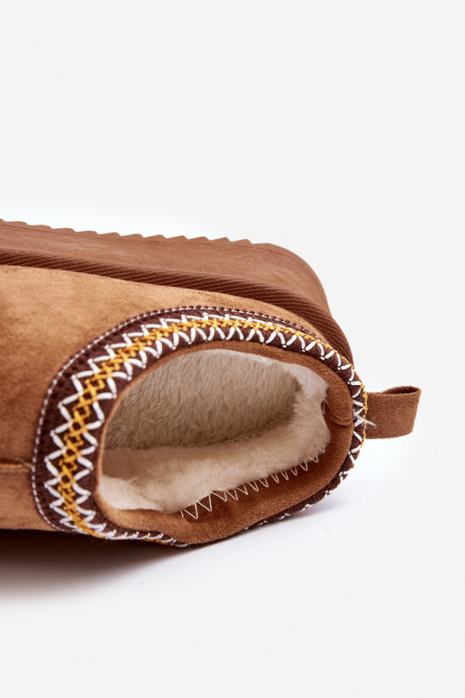 Pantofole Su una suola spessain ecopelle scamosciatau colore marrone Sylva