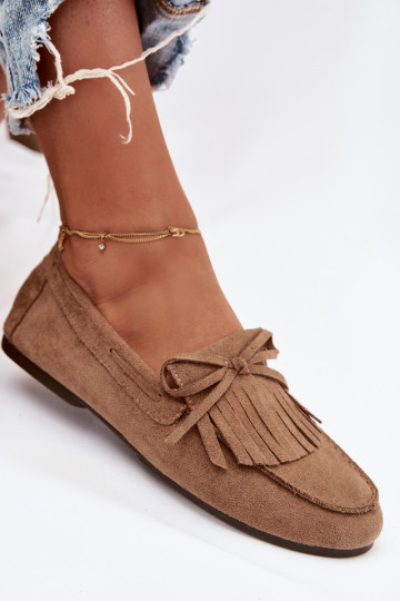 Mocassini da donna con frange color marrone Janelisse