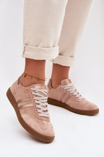 Zazoo N1068 dalla pelle scamosciata Basso Scarpe modello sneakers Femminile colore rosa 2