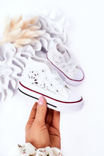 Scarpe per bambini con suola con pizzo Colore bianco Roly-Poly