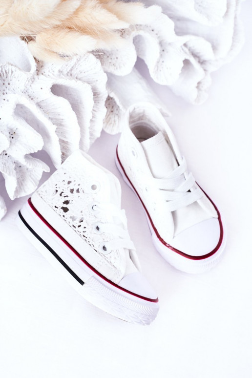 Scarpe per bambini con suola con pizzo Colore bianco Roly-Poly