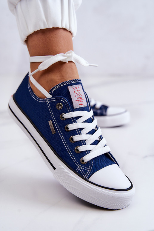 Femminile Elegantello classico scarpe casual Cross Jeans JJ2R4012C blu scuro