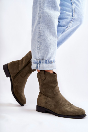 Stivali scamosciati da donna colore verde Fiorenz